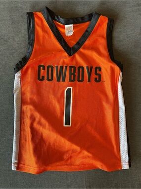 Orange OSU  "COWBOYS" Basketball Jersey - #1
